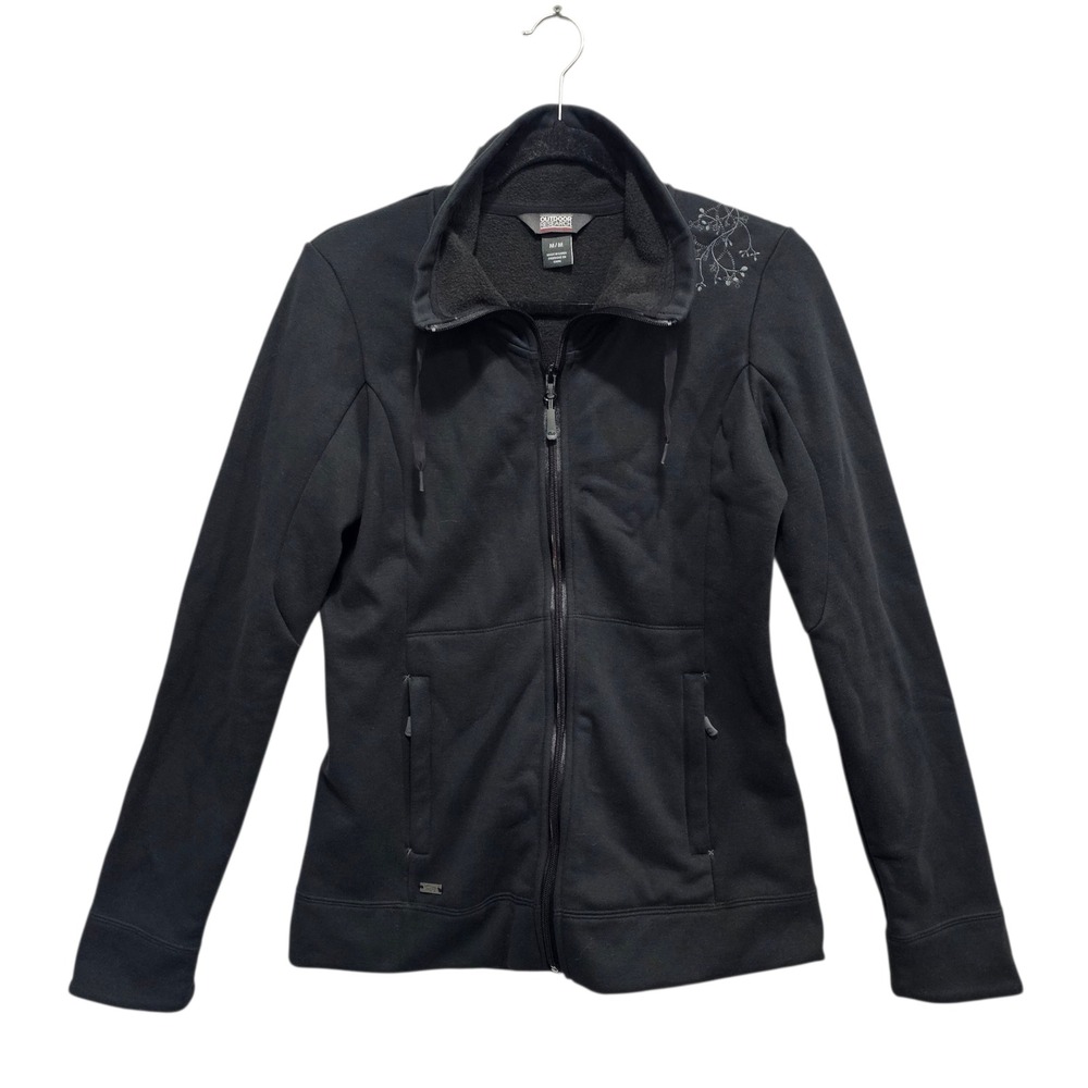 Outdoor Research Black Full-Zip Jacket‎ With Floral Embroidery Size Medium
